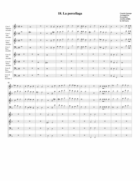 Sonata no.18 a8 (28 Sonate a quattro, sei et otto, con alcuni concerti (1608)) "La Porcellaga" (arra (arr. Gil Garty)