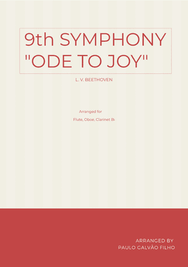 9th SYMPHONY - WIND TRIO (FLUTE, OBOE & CLARINET) (arr. Paulo Galvao Filho)