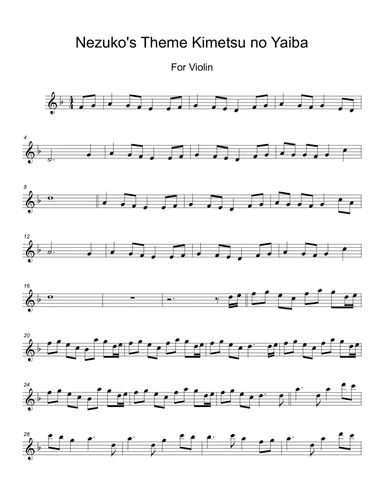 Nezuko's Theme Kimetsu no Yaiba Violin