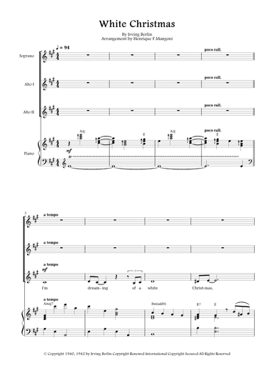 White Christmas (arr. Henrique F Mangoni)