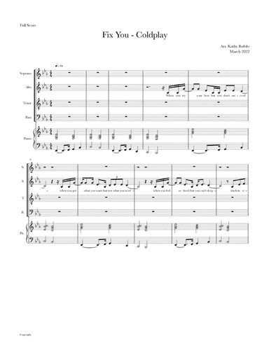 Fix You (arr. Kathy Hurrell)