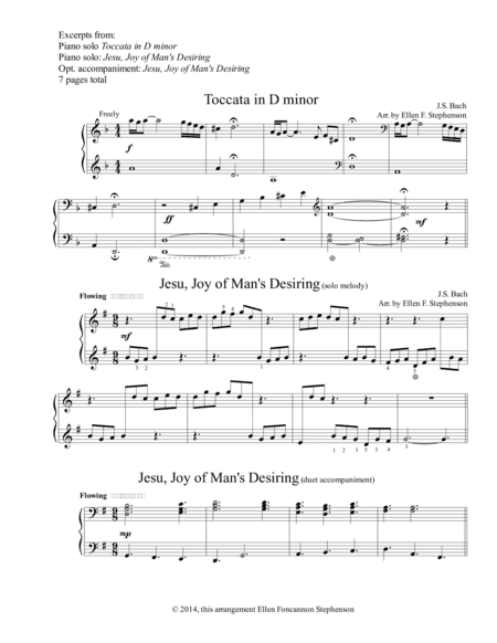 Toccata in D minor and Jesu, Joy of Man's Desiring (arr. Ellen Foncannon Stephenson)