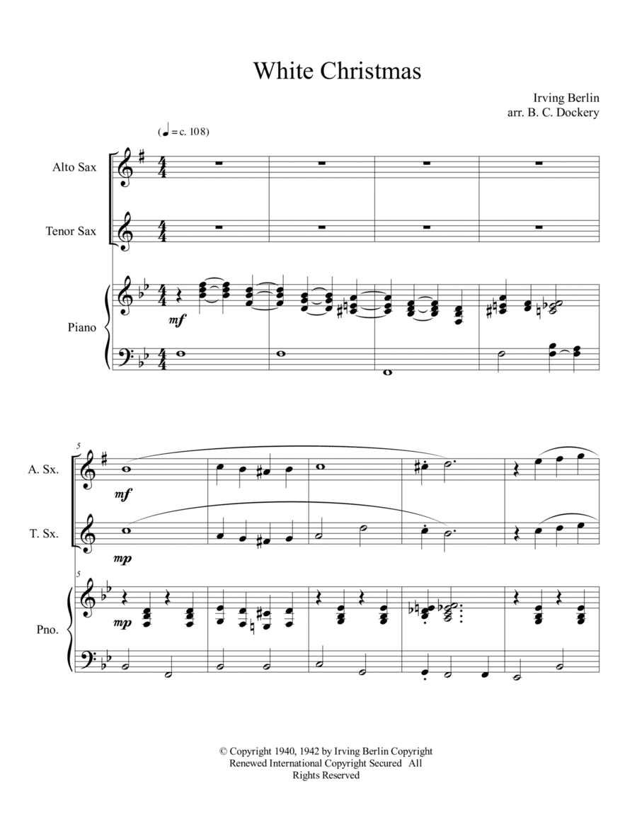 White Christmas (arr. B. C. Dockery)