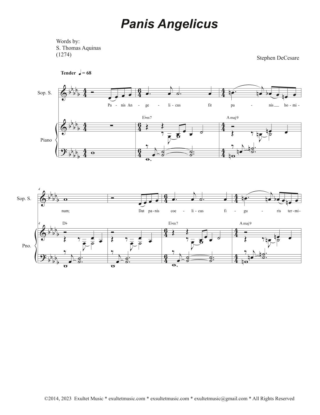 Panis Angelicus (Soprano Solo with Vocal Trio (SAB)