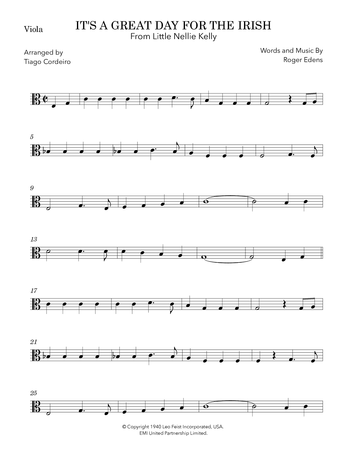 It's A Great Day For The Irish (arr. Tiago Cordeiro)