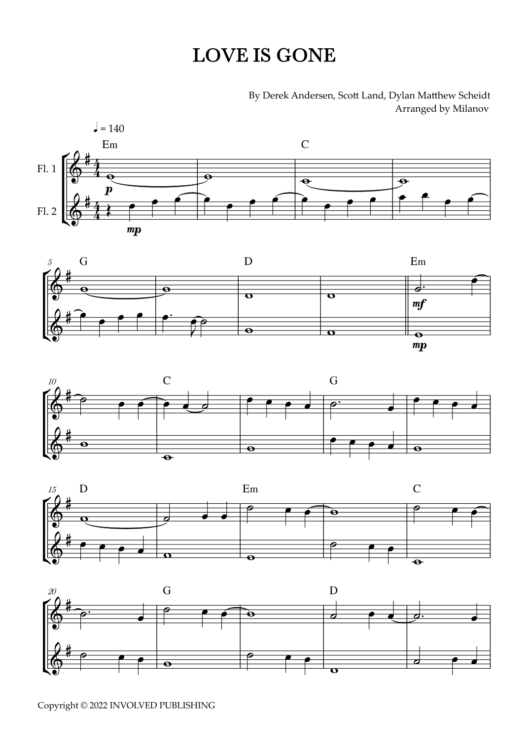 Love Is Gone (arr. Milanov)