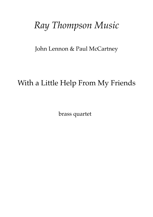 With A Little Help From My Friends (arr. Ray Thompson)
