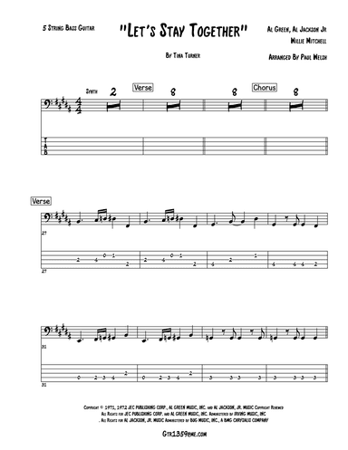 Let's Stay Together (arr. P Welsh)