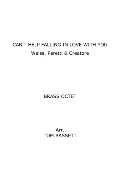 Can't Help Falling In Love (arr. Tom Bassett)