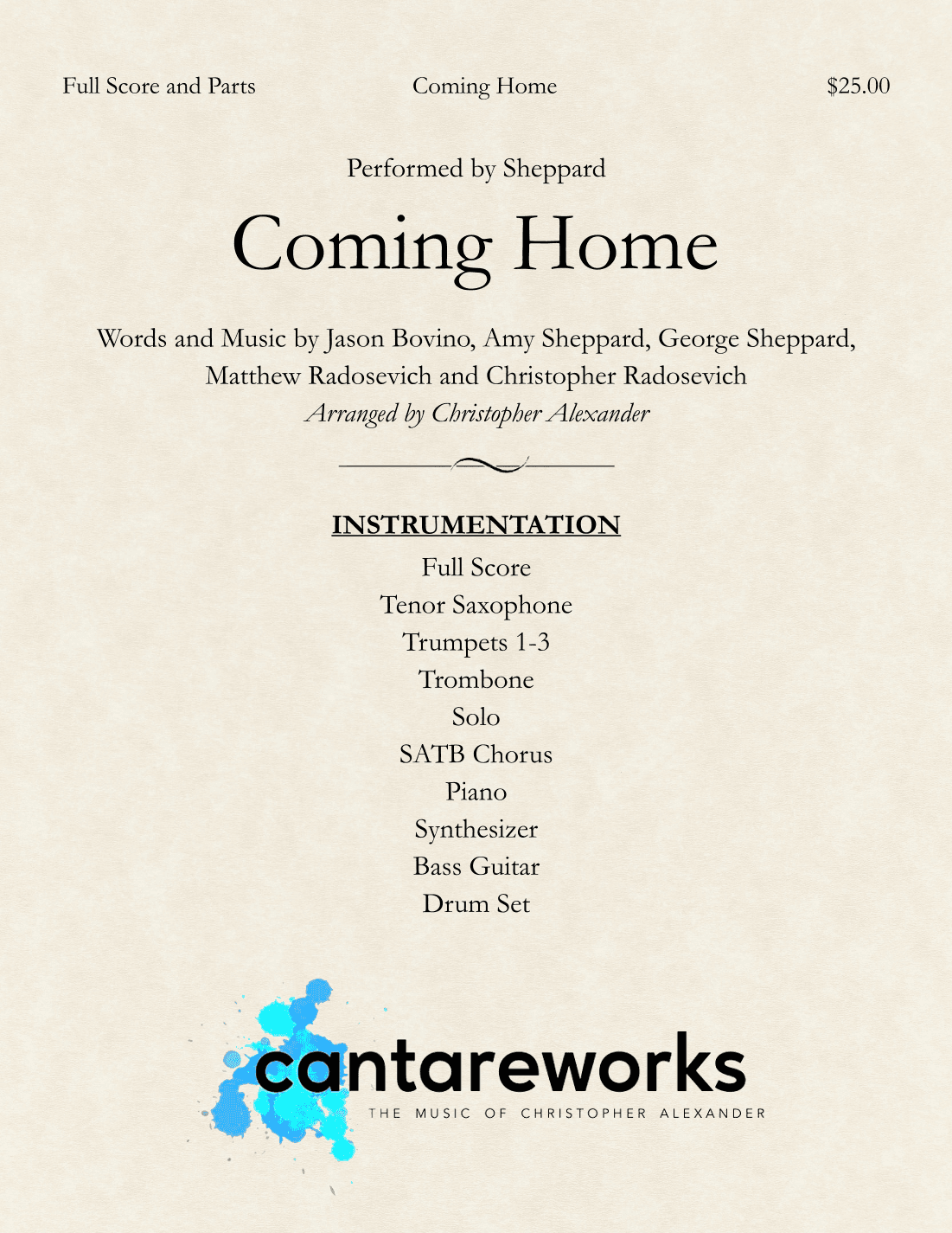 Coming Home (arr. Christopher Alexander)