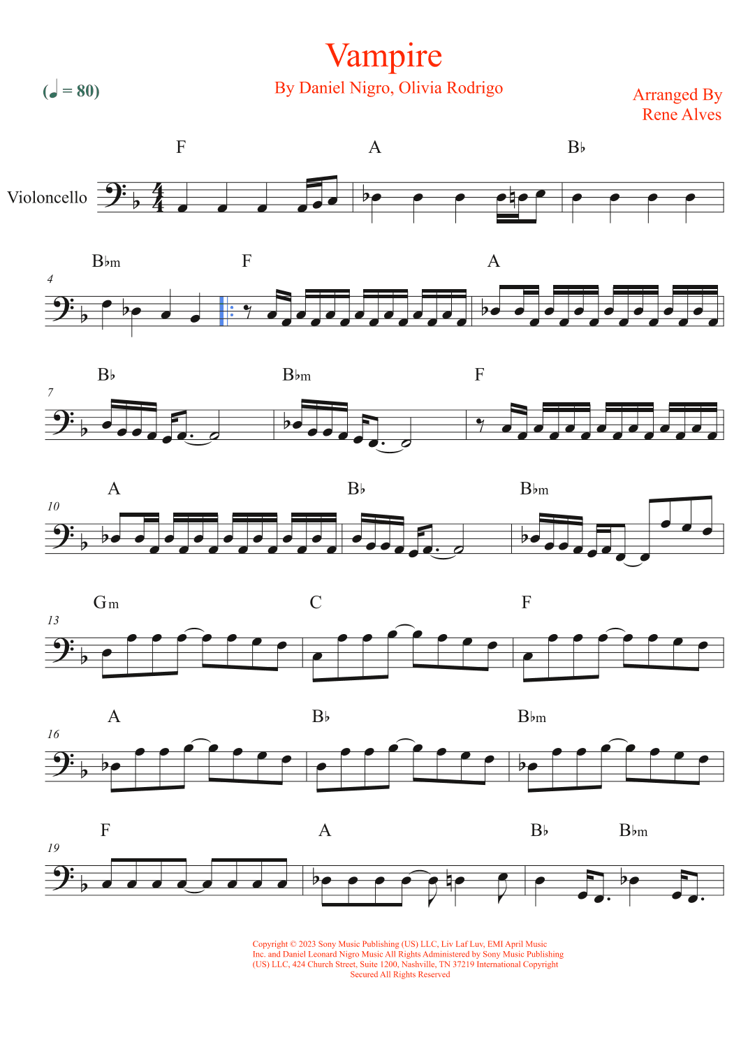 Vampire (arr. Rene Alves)