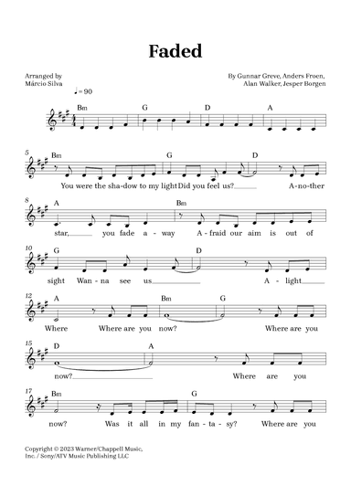 Faded (arr. Márcio Silva)