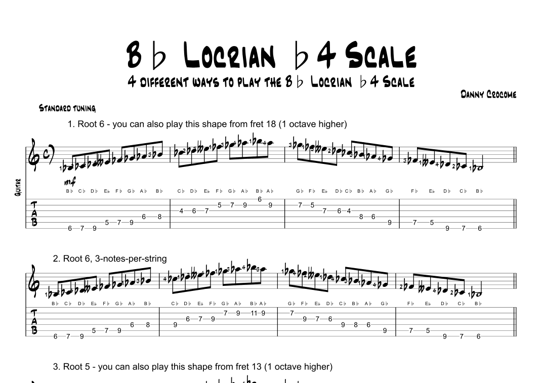 Bb Locrian b4 Scale (4 Ways to Play)