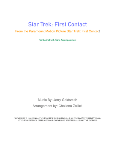 Star Trek(r) First Contact (arr. Challena Zellick)