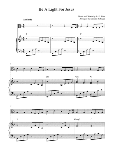 Be a Light for Jesus (arr. Kaiserin Rebecca)