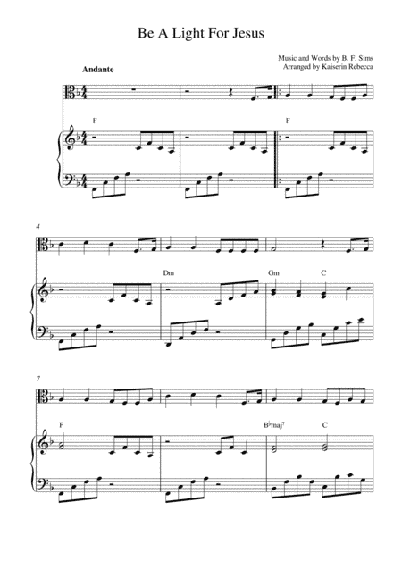 Be a Light for Jesus (arr. Kaiserin Rebecca)
