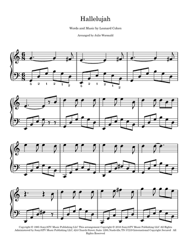 Hallelujah (arr. Julie Wormald)