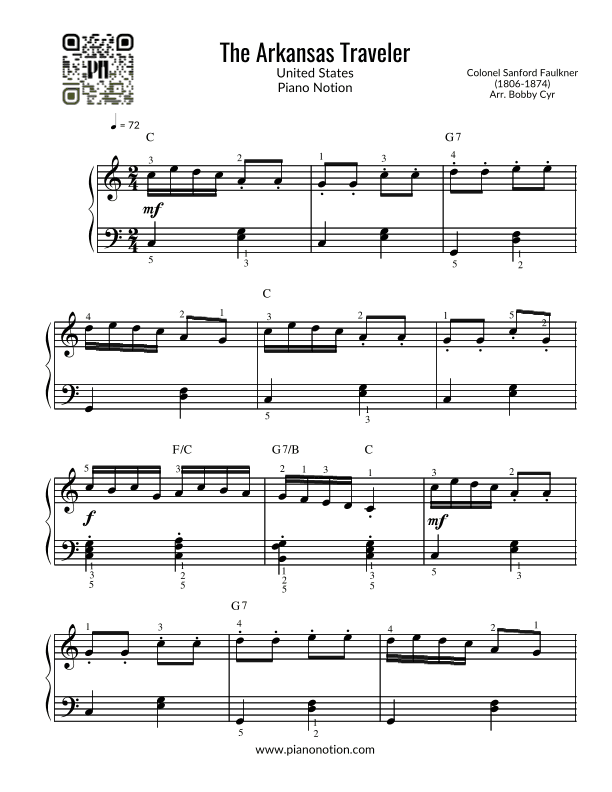 The Arkansas Traveler (Easy Piano) (arr. Bobby Cyr)