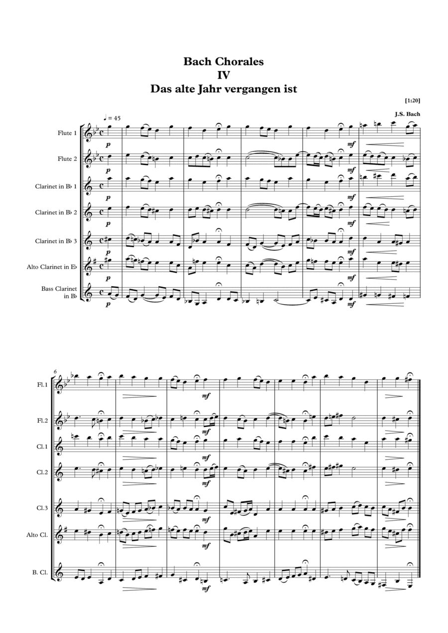 Four Bach Chorales (arr. Jope)