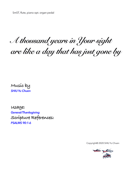 A thousand years in Your sight are like a day that has just gone by