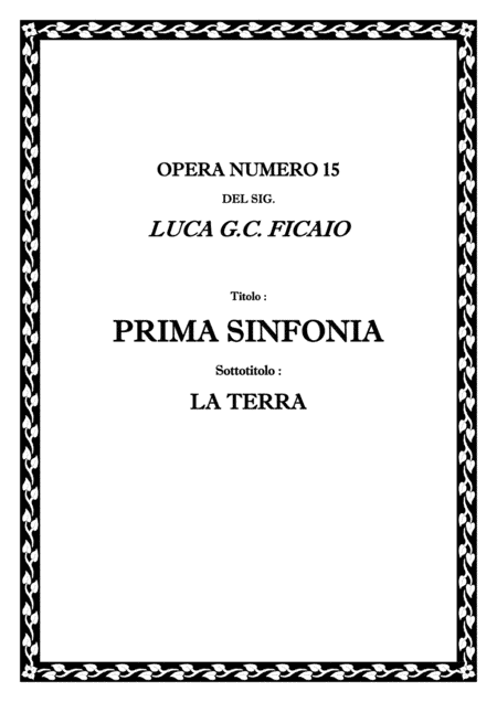 Prima sinfonia -LA TERRA