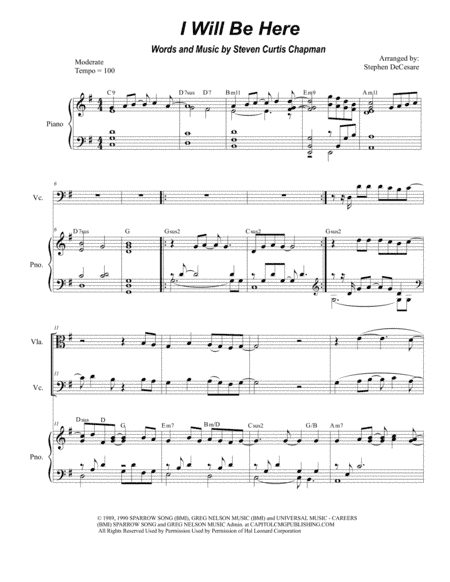 I Will Be Here (arr. Stephen DeCesare)