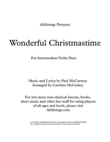 Wonderful Christmastime (arr. Caroline McCaskey)