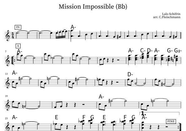Mission: Impossible Theme (arr. Christoph Fleischmann)