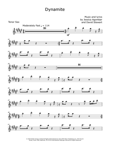 Dynamite (arr. David Lartey)