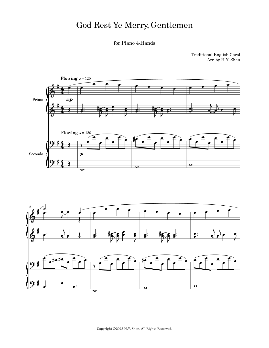 God Rest Ye Merry, Gentlemen (arr. H.Y. Shen)