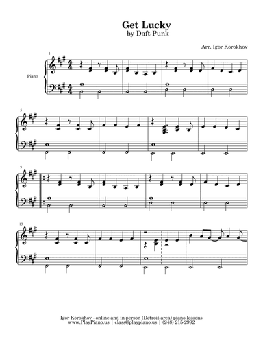 Get Lucky (arr. Igor Korokhov)