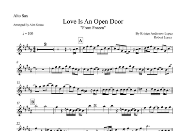 Love Is An Open Door (arr. Alex Souza)
