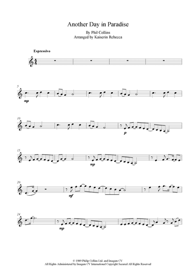 Another Day In Paradise (arr. Kaiserin Rebecca)