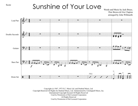 Sunshine Of Your Love (arr. John Willmarth)