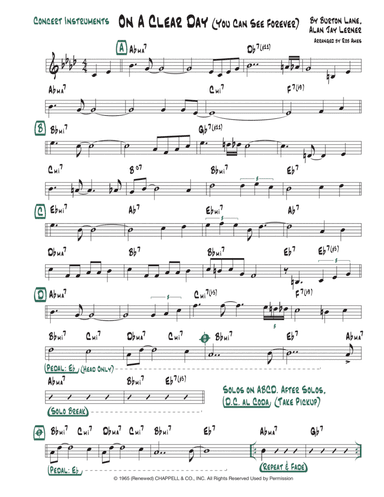 On A Clear Day (you Can See Forever) (arr. Rob Ames)