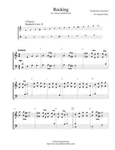 Rocking (Czech Christmas Carol) - for 3-octave handbell choir (arr. Samuel Stokes)