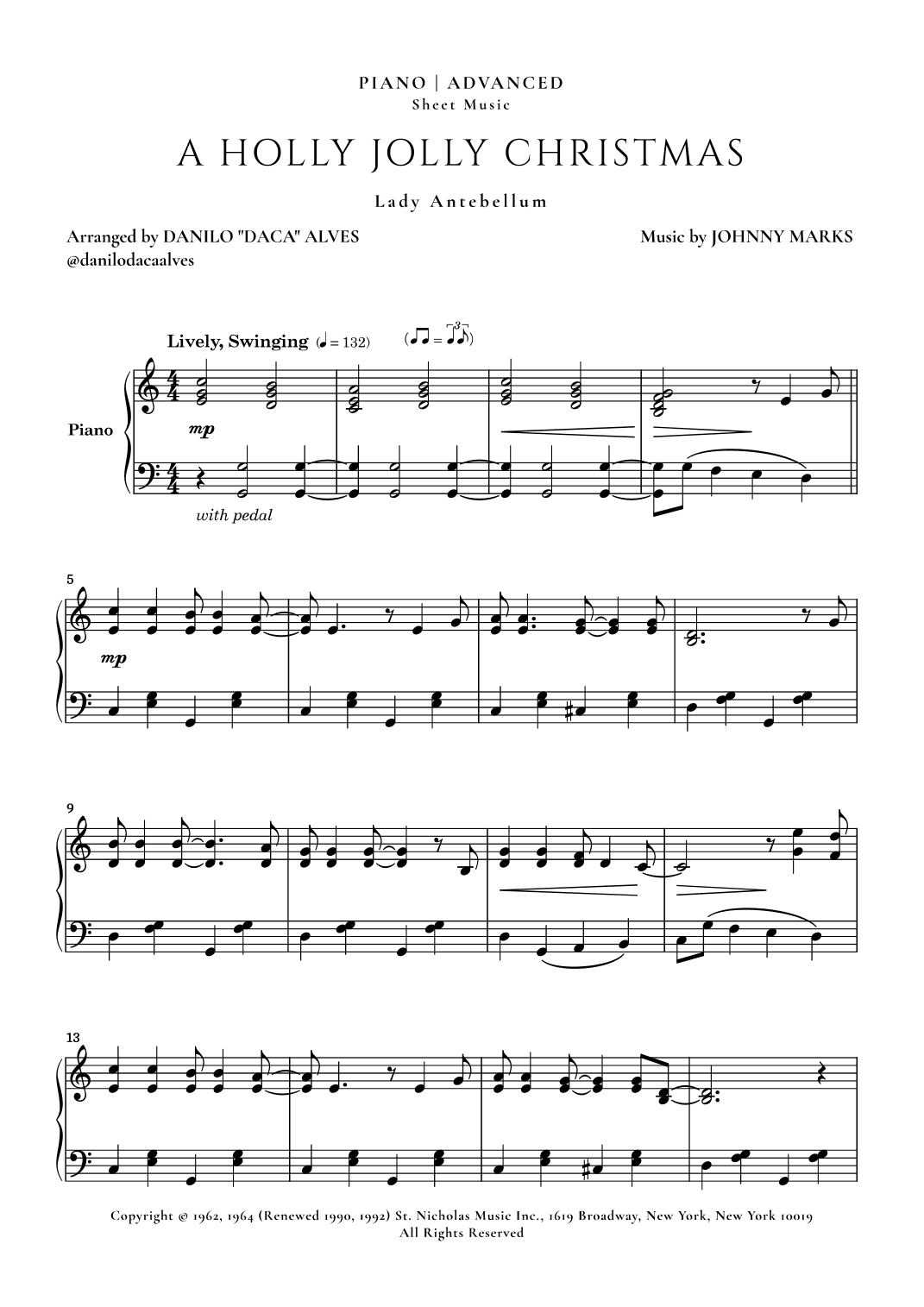 A Holly Jolly Christmas (arr. Danilo "Daca" Alves)