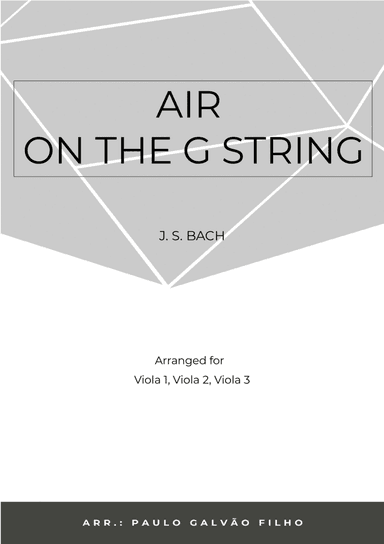 AIR ON THE G STRING - VIOLA TRIO (arr. Paulo Galvão Filho)