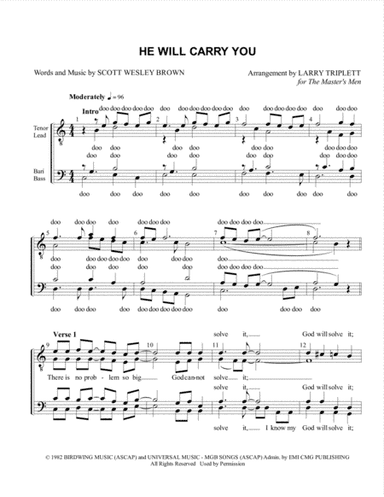 He Will Carry You (arr. Larry Triplett)