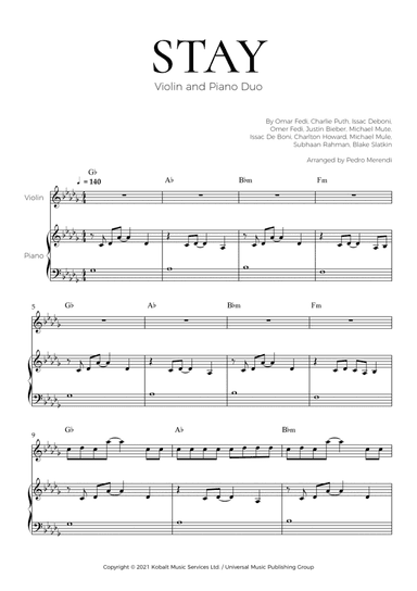 Stay (arr. Pedro Merendi)