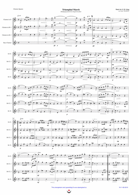Triumphal March (Grieg) (arr. Josef Štastný)