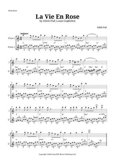 La Vie En Rose (arr. Langanho)