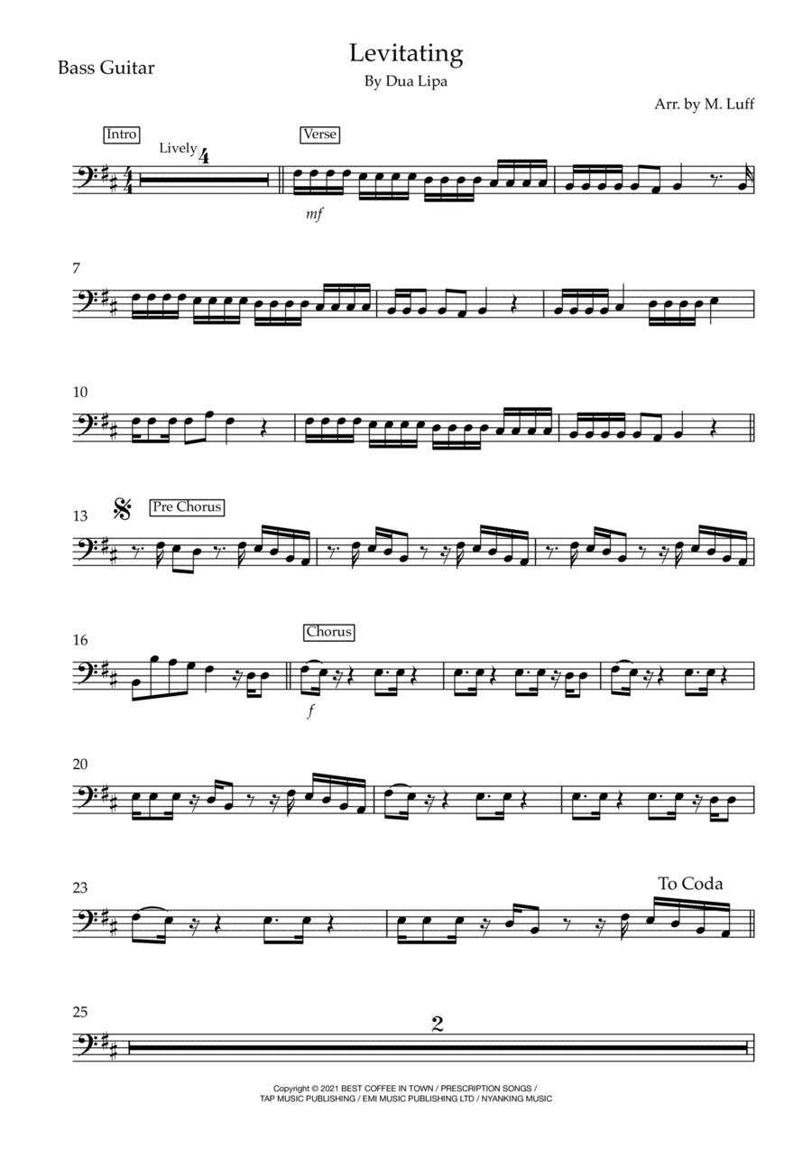 Levitating (arr. Matt Luff)
