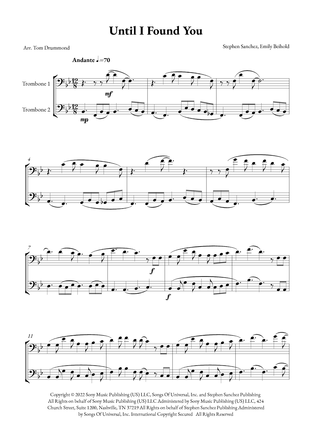 Until I Found You (arr. Tom Drummond)