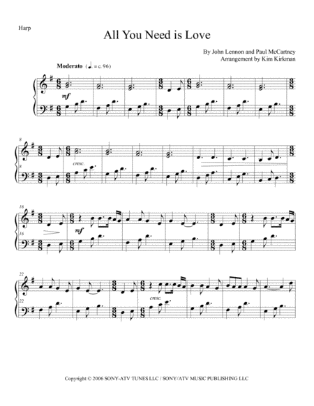 All You Need Is Love (arr. Kim Kirkman)