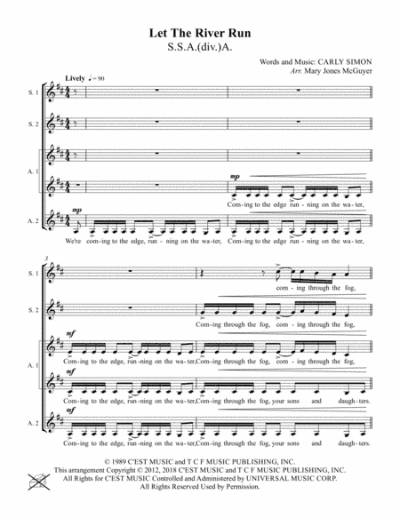 Let The River Run (arr. Mary Jones McGuyer)