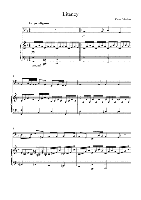 Litaney (Litanei Auf Das Fest Aller Seelen, D343) (arr. Kaiserin Rebecca)