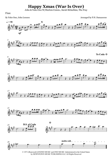 Happy Xmas (war Is Over) (arr. P.H. Damasceno)