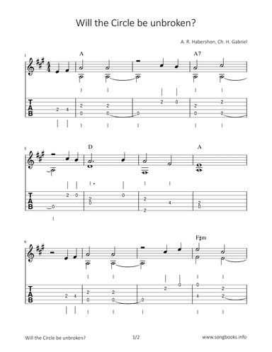 Will the Circle be unbroken? (arr. Bettina Schipp)