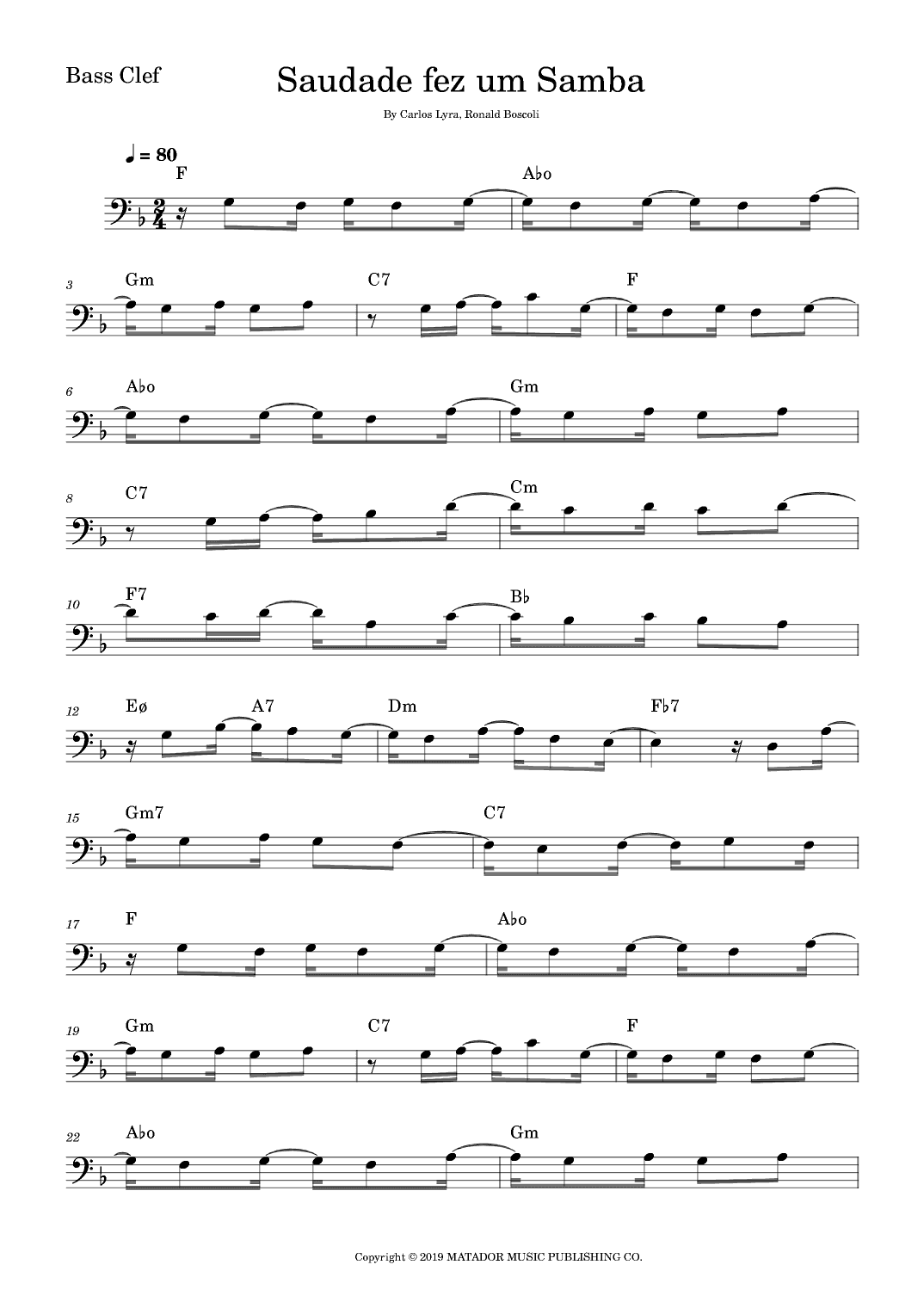 Saudade Fez Um Samba (arr. Fabio Eduardo de Oliveira)
